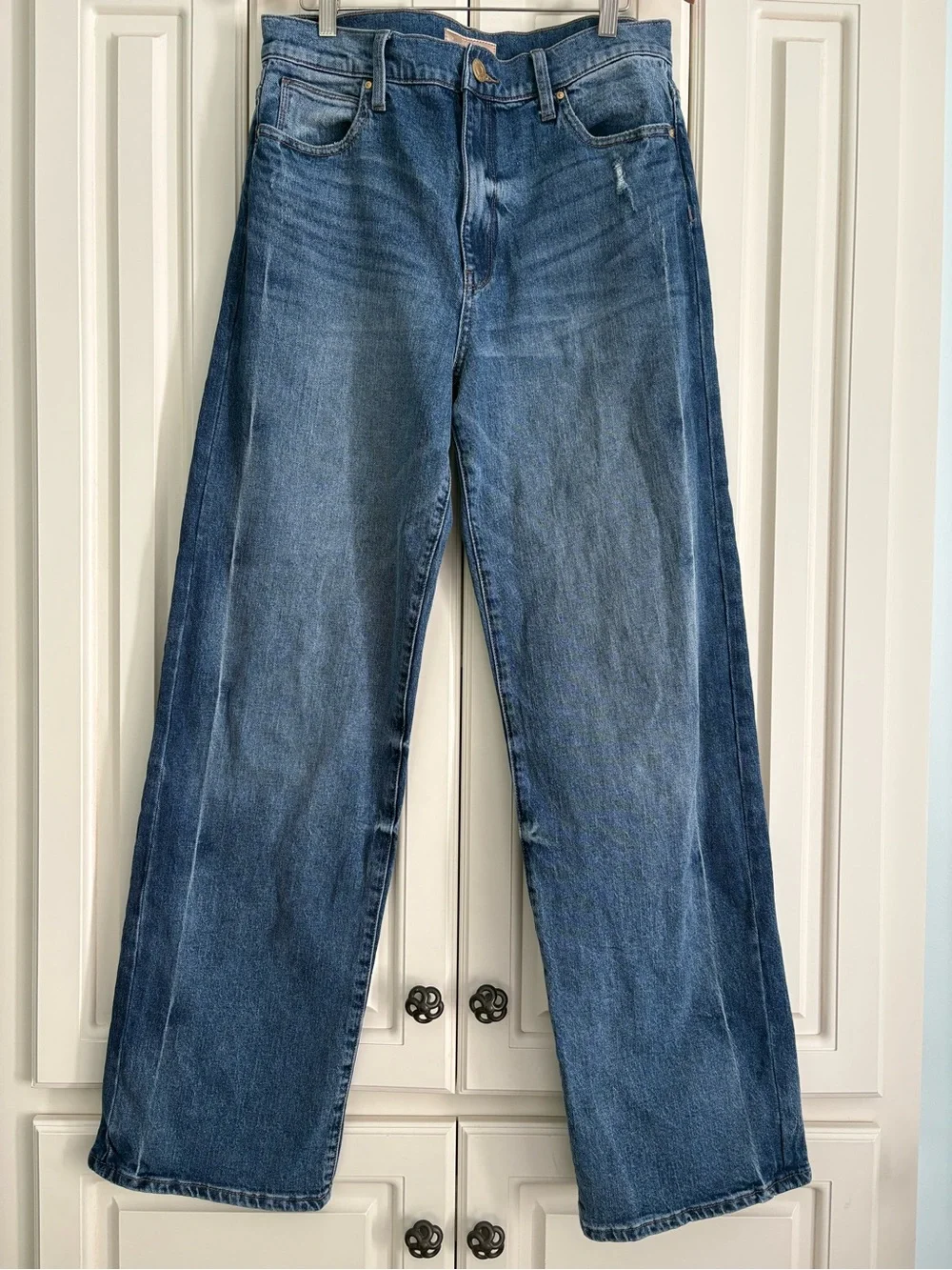 Kut from the Kloth Medium Wash Blue Denim Jeans Sienna Wide Leg High Rise Size 8